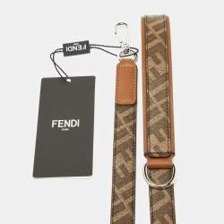 Fendi Tobacco Zucca Coated Canvas and Leather Dog Leash