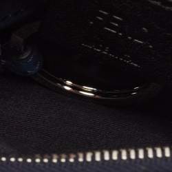 Fendi Blue Zucca Embossed Leather Coin Purse