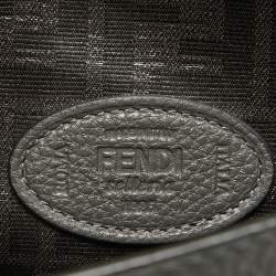 Pre Owned Fendi Grey Leather Large Peekaboo Iconic Essential Briefcase