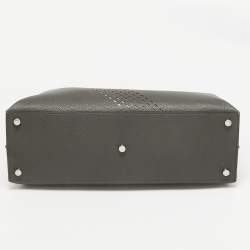 Pre Owned Fendi Grey Leather Large Peekaboo Iconic Essential Briefcase