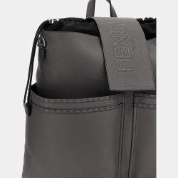 Fendi Grey Leaather Strike Large Fendi Roma Backpack