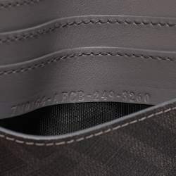 مملوكة مسبقًا Fendi Grey Zucca Coated Canvas and Leather Diagonal Card Holder