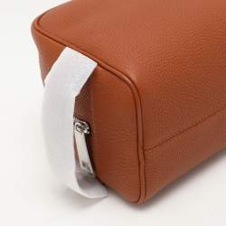 Fendi Brown Leather Travel Kit Pouch