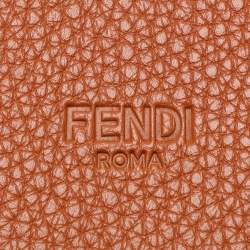 Fendi Brown Leather Travel Kit Pouch