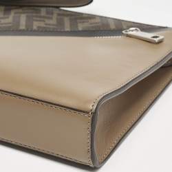 Fendi Tricolor FF Coated Canvas and Leather Diagonal Flat Pouch