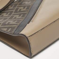 Fendi Tricolor FF Coated Canvas and Leather Diagonal Flat Pouch