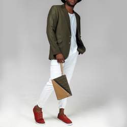 Fendi Tricolor FF Coated Canvas and Leather Diagonal Flat Pouch