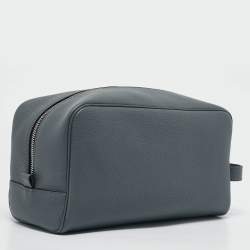 Fendi Grey Leather Travel Kit Pouch with Passport Holder