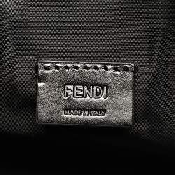 Fendi Grey Leather Travel Kit Pouch with Passport Holder