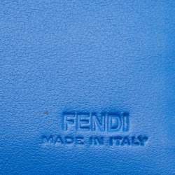 Fendi Tobacco/Blue Zucca and Leather Bifold Wallet