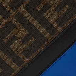 Fendi Tobacco/Blue Zucca and Leather Bifold Wallet