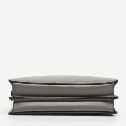 Pre Owned Fendi Grey Zucca Embossed Leather Peekaboo Iseeu X-Cross Bag