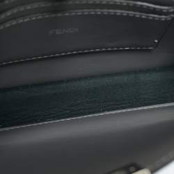 Pre Owned Fendi Grey Zucca Embossed Leather Peekaboo Iseeu X-Cross Bag