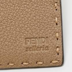 مملوكة مسبقًا Fendi Dark Beige Selleria Leather Bifold Wallet