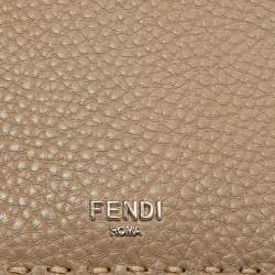 مملوكة مسبقًا Fendi Dark Beige Selleria Leather Bifold Wallet