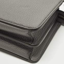 Pre Owned Fendi Peekaboo ISeeU X-Cross Grey Leather Top Handle Bag