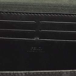 Pre Owned حقيبة جلد منقوشة إف إف سوداء فنــدي سوفت ترانك باغيت