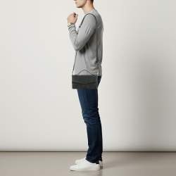 Pre Owned حقيبة جلد منقوشة إف إف سوداء فنــدي سوفت ترانك باغيت