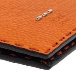 مملوكة مسبقًا Fendi Orange Selleria Leather Bifold Wallet