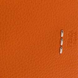 مملوكة مسبقًا Fendi Orange Selleria Leather Bifold Wallet