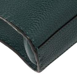 Fendi Dark Green Selleria Leather Peekaboo Iconic Fit Briefcase