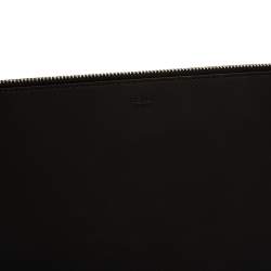 Pre Owned حقيبة صغيرة فندي فوكابلوري ثري دي جلد أسود بالشعار وسحاب