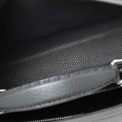 Fendi Grey Leather Peekaboo Iconic Essential Palladium Finish Briefcase