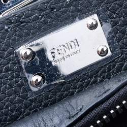 Fendi Black Romano Selleria Leather Peekaboo ISeeU Briefcase