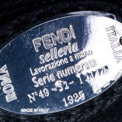 Fendi Black Romano Selleria Leather Peekaboo ISeeU Briefcase