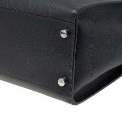 Fendi Black Romano Selleria Leather Peekaboo ISeeU Briefcase