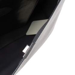 Fendi Grey Leather Peekaboo Iconic Essential Palladium Finish Briefcase