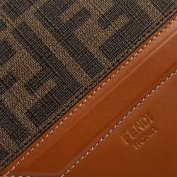 Fendi Tobacco Zucca and Leather Bifold Wallet