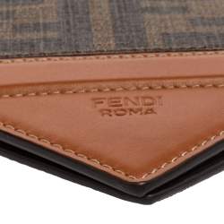 Fendi Tobacco Zucca and Leather Bifold Wallet