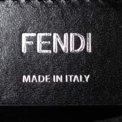 Pre Owned Fendi Black Leather Logo Belt Bag