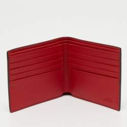 Fendi Monster Eyes Leather Bi-Fold Wallet, Graphite - Bergdorf Goodman