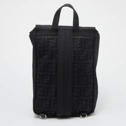 مملوكة مسبقًا Fendi Black Nylon Small Fendiness Backpack
