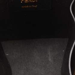 Pre Owned Fendi Yellow Leather Fluffy Logo Vertical Box Crossbody Bag