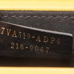 Pre Owned Fendi Yellow Leather Fluffy Logo Vertical Box Crossbody Bag