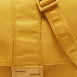 Fendi Yellow Nylon Baguette Messenger Bag