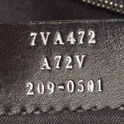 Fendi Black Zucca Embossed Leather Baguette Convertible Bag