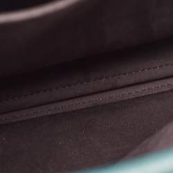 Fendi Dark Green Selleria Leather Peekaboo Fit Briefcase