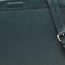 Fendi Dark Green Selleria Leather Peekaboo Fit Briefcase