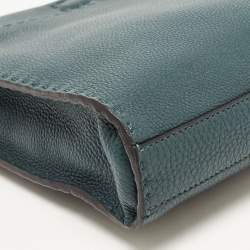 Fendi Dark Green Selleria Leather Peekaboo Fit Briefcase
