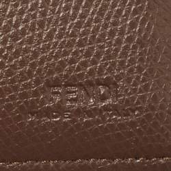 Fendi Brown/Yellow Zucca Canvas Bifold Wallet 