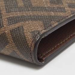 Fendi Brown/Yellow Zucca Canvas Bifold Wallet 