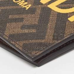 Fendi Brown/Yellow Zucca Canvas Bifold Wallet 