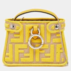 FENDI ZUCCA Mini Grigio Pochette ($350) ❤ liked on Polyvore featuring bags,  handbags, clutches, metallic leather han…