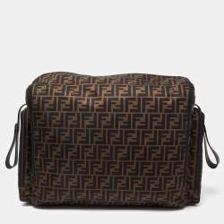 Fendi Tobacco Zucca Nylon and Leather Changing Messenger Bag