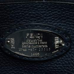 Fendi Grey Romano Selleria Leather Peekaboo ISeeU Briefcase 