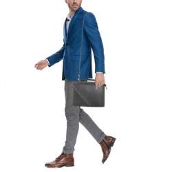 Pre Owned Fendi Grey Selleria Leather Mini Fit Top Handle Bag